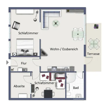 アパート Haus Glueckauf Auszeit